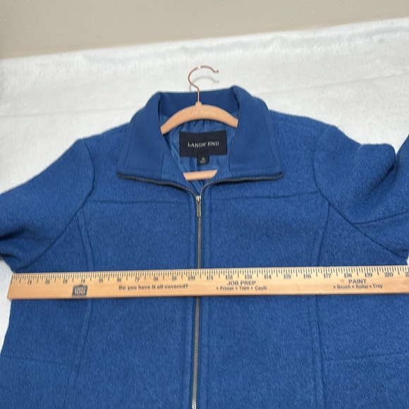 Lands' End Blue Wool blend Jacket with Full-Length Zipper - Picture 5 of 8